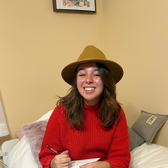 J Crew Bow Fedora, color camel, has original tags. 100% wool, Size S-M - Picture 3 of 3